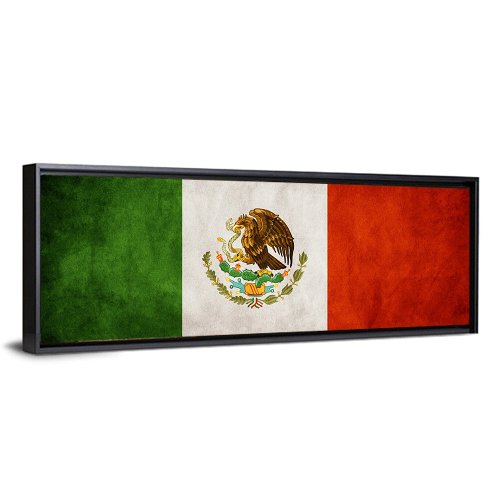Vintage Mexican Flag Emblem Wall Art