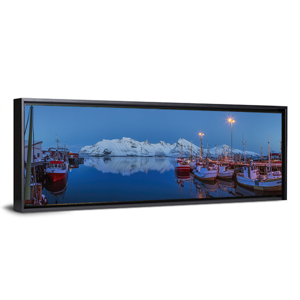Lofoten Harbor at Dusk Wall Art