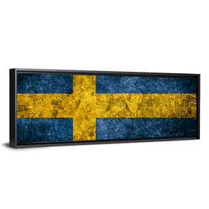 Grunge Sweden Flag Wall Art