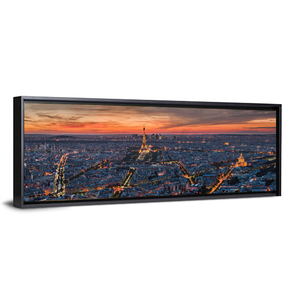 Paris Night Skyline Wall Art
