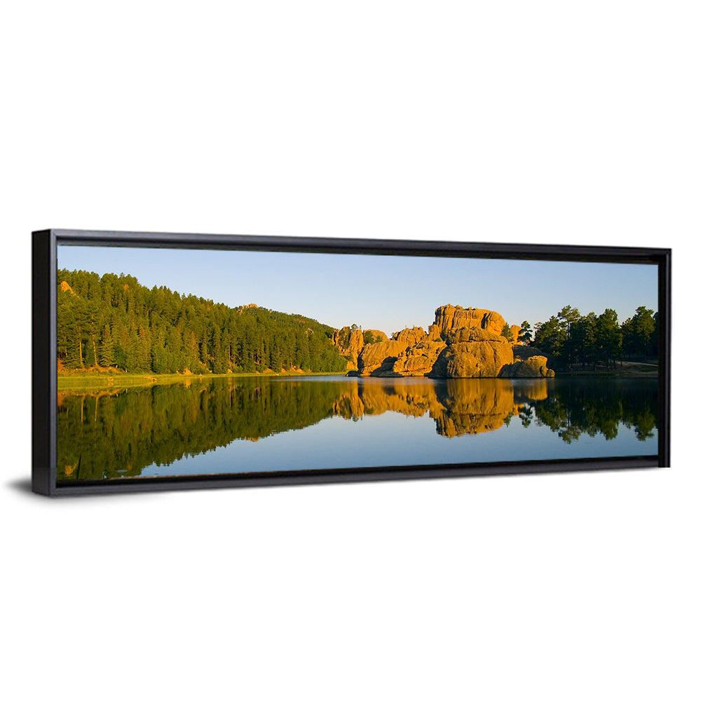 Sylvan Lake Golden Hour Reflection Wall Art