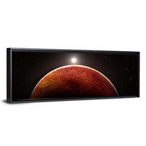 Planet Mars With Moon Wall Art