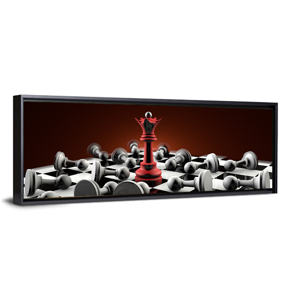 Red Queen Chess Composition Wall Art