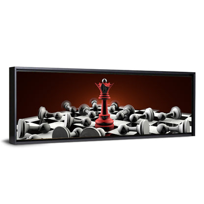 Red Queen Chess Composition Wall Art