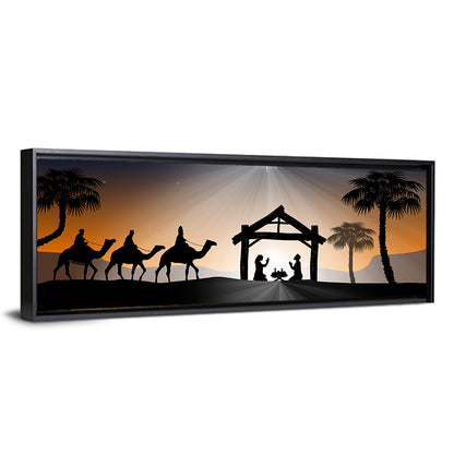 Desert Nativity Silhouette Wall Art