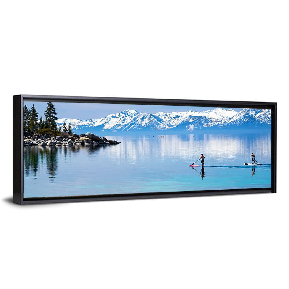 Lake Tahoe Paddle Boarding Scene Wall Art