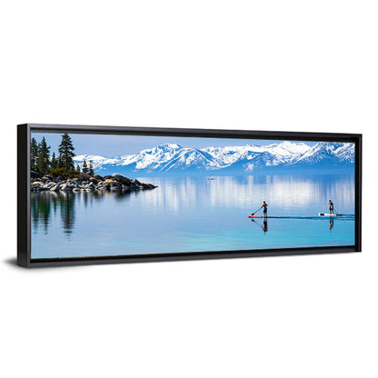 Lake Tahoe Paddle Boarding Scene Wall Art