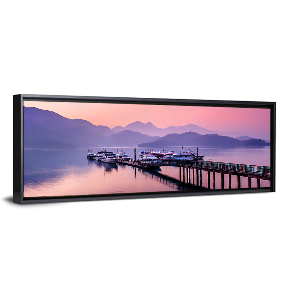Sun Moon Lake at Dusk Wall Art