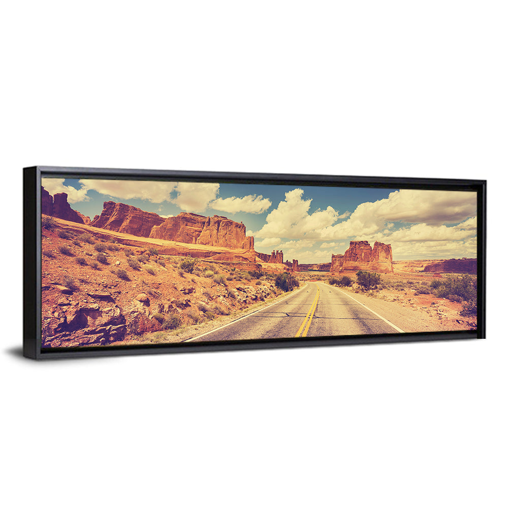 Vintage Desert Road USA Wall Art