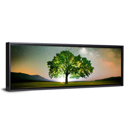 Lone Tree Under Milky Way Wall Art