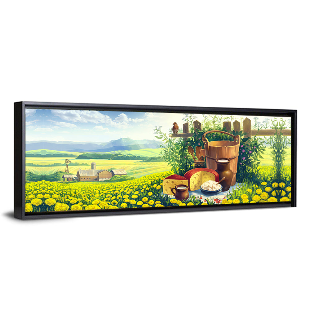 Dandelion Field Landscape Wall Art