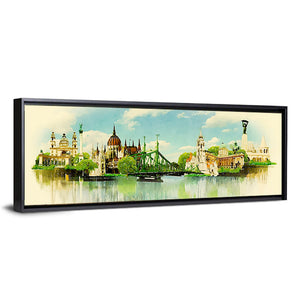 Watercolor Budapest Illustration Wall Art