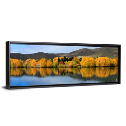 Lake Ruataniwha Autumn Reflection Wall Art