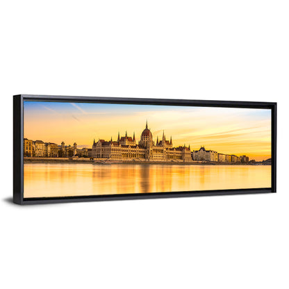 Budapest Parliament at Golden Hour Wall Art