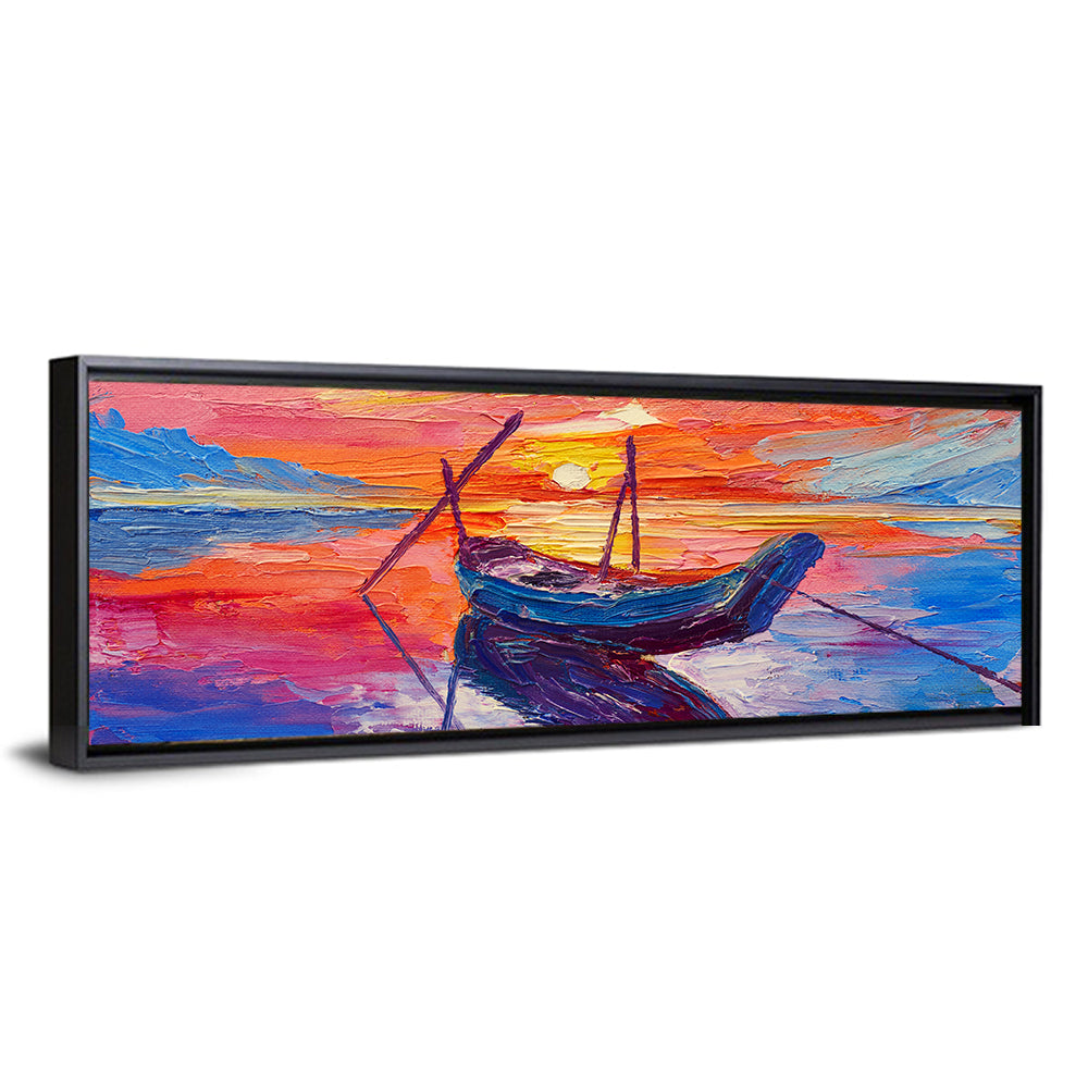 Fishing Boats at Sunset Wall Art