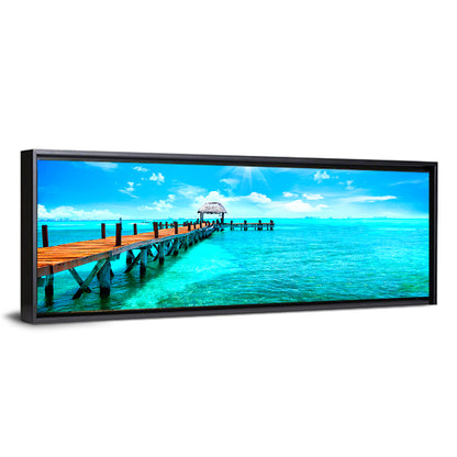 Wooden Jetty Near Cancun Wall Art
