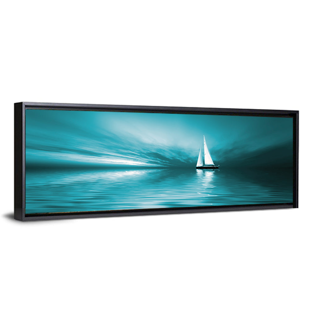 Sunset Sailboat Silhouette Wall Art