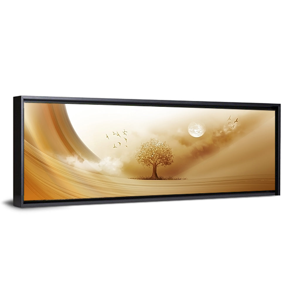 Moonlit Desert Tree Wall Art