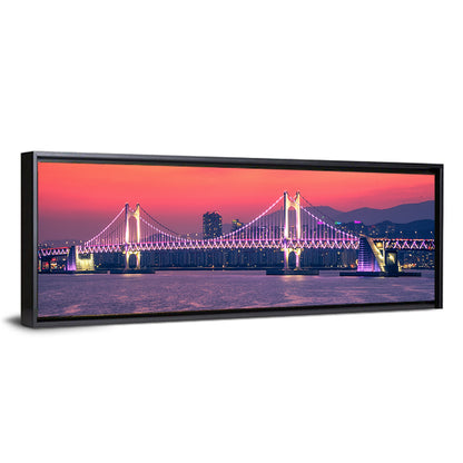 Gwangan Bridge Night Skyline Wall Art