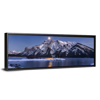 Moonlit Lake Minnewanka Wall Art