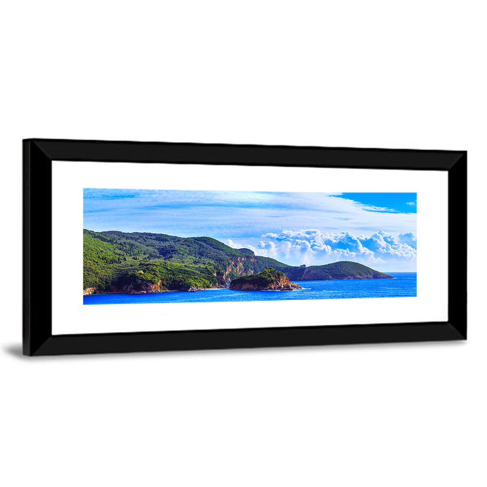 Paleokastrica Coastline In Corfu Wall Art