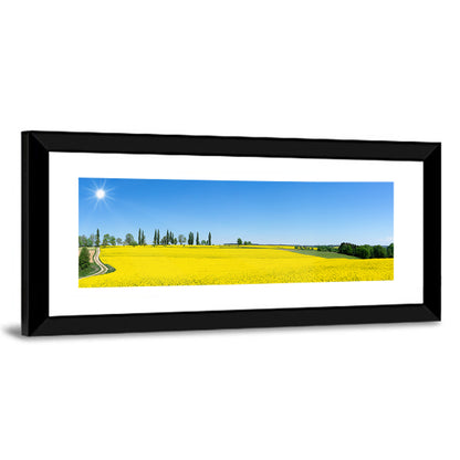 Winding Path Through Rapeseed Field Wall Art