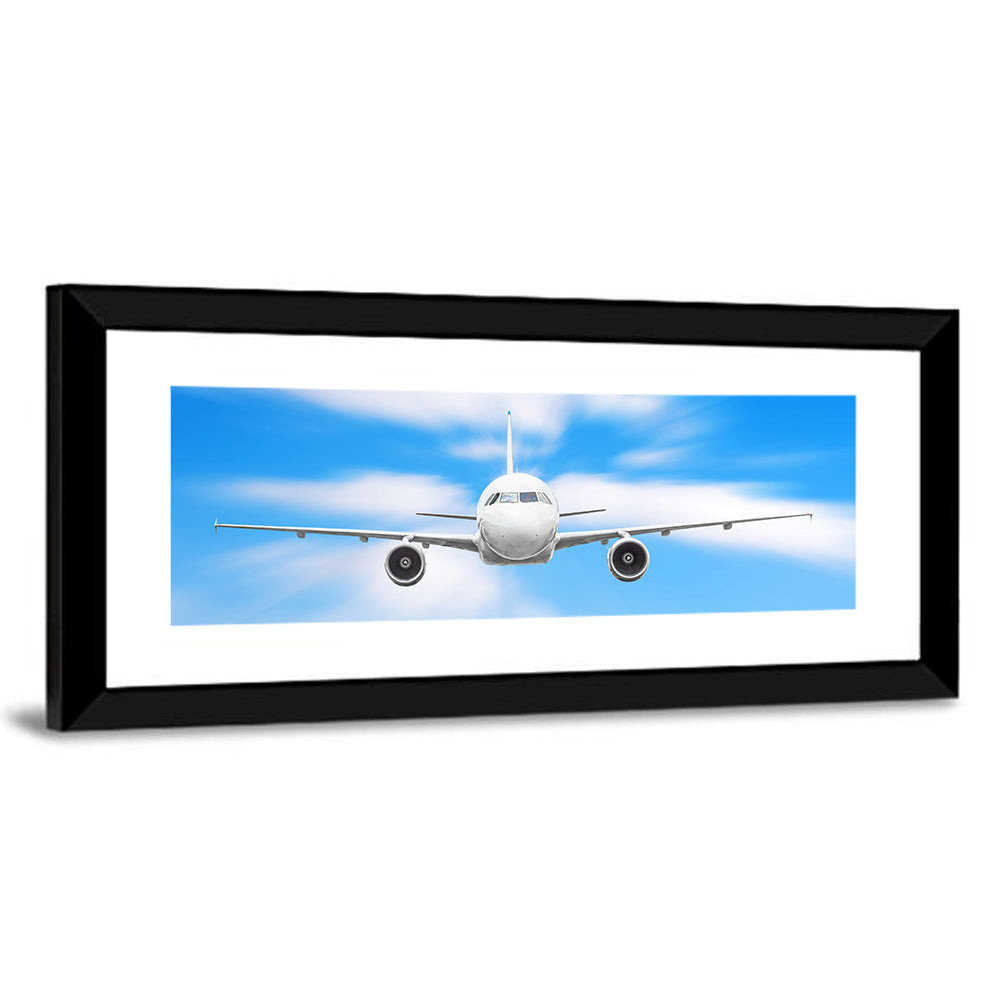 Front View Airliner with Motion Blur Wall Art