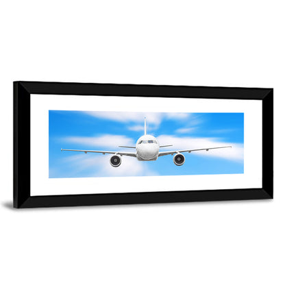 Front View Airliner with Motion Blur Wall Art