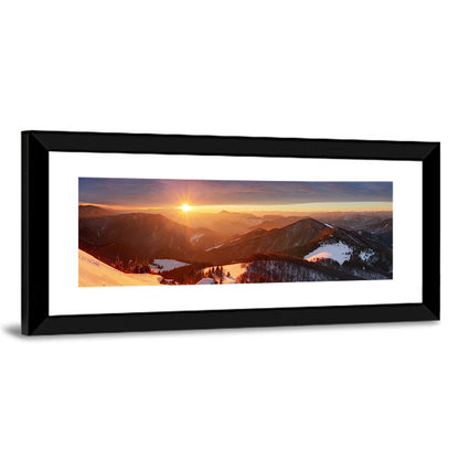 Slovakia Winter Mountain Sunset Wall Art