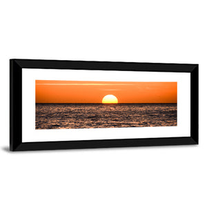 Sun Setting In The Sea Wall Art