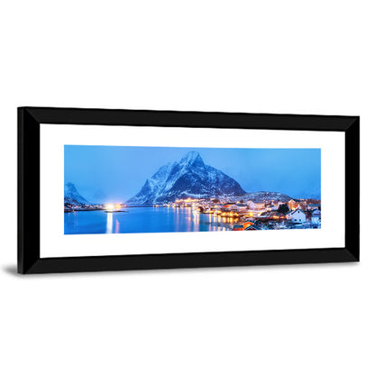 Reine Harbor at Twilight Wall Art