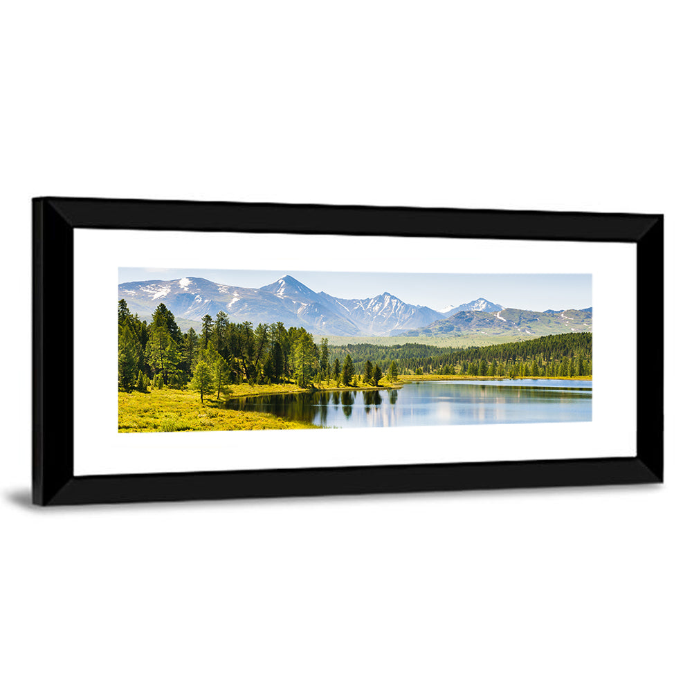Altai Lake with Snow Capped Peaks Wall Art