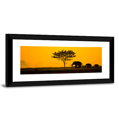 Thailand Elephant Silhouettes Wall Art