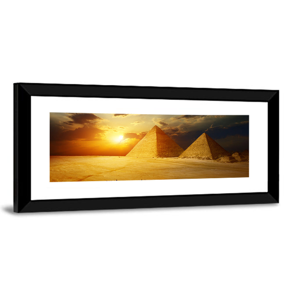 Great Pyramids of Giza at Dusk Wall Art