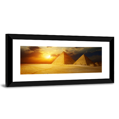 Great Pyramids of Giza at Dusk Wall Art
