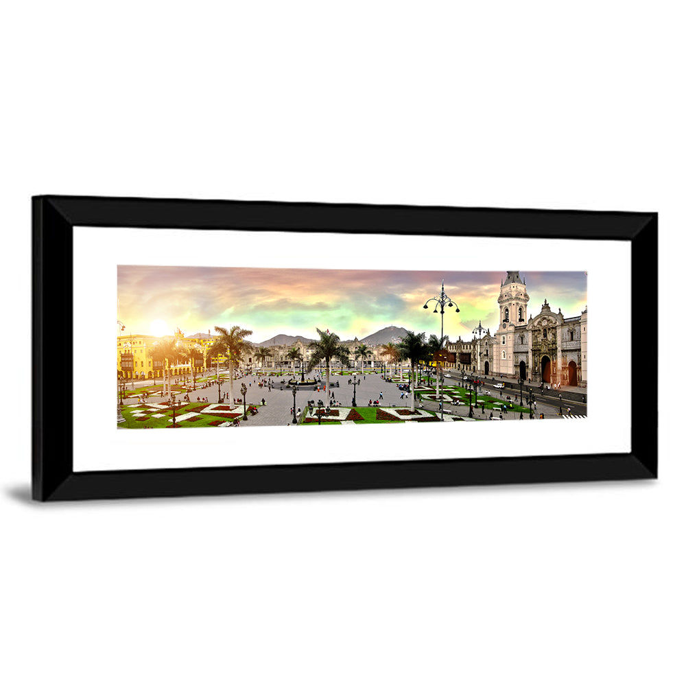 Plaza Mayor, Lima Sunset Wall Art