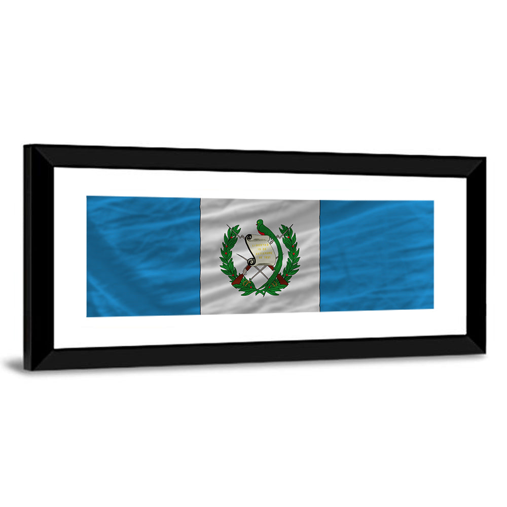 Guatemala Flag with Coat of Arms Wall Art