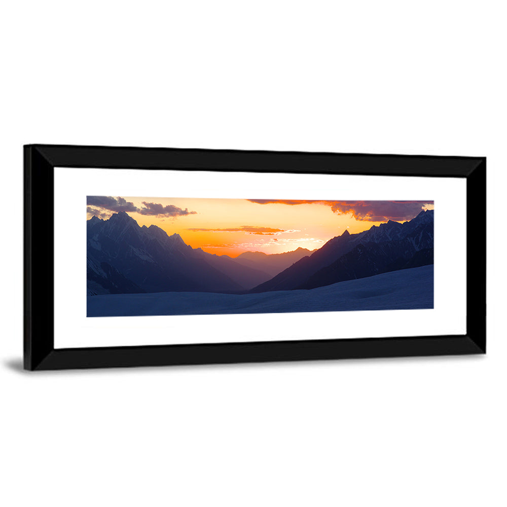 Hispar Pass Sunset Wall Art