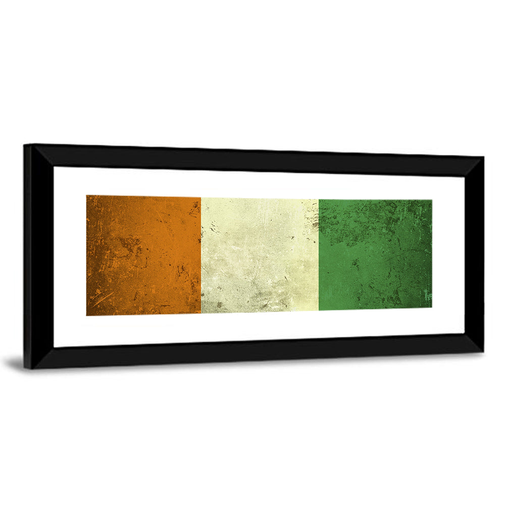 Ivory Coast Vintage Flag Wall Art
