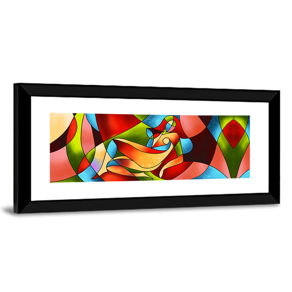 Woman Stained Glass Artwork Wall Art