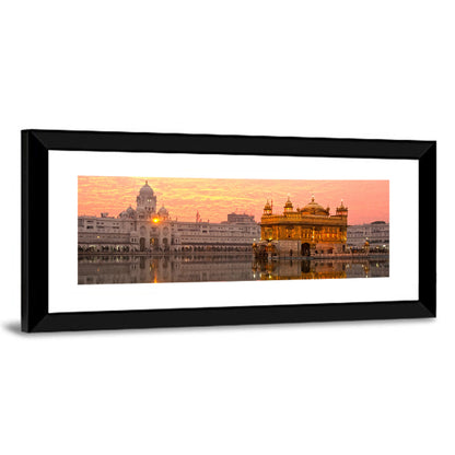 Golden Temple at Sunset Wall Art