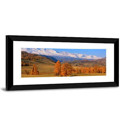 Altay Mountains with Golden Larches Wall Art
