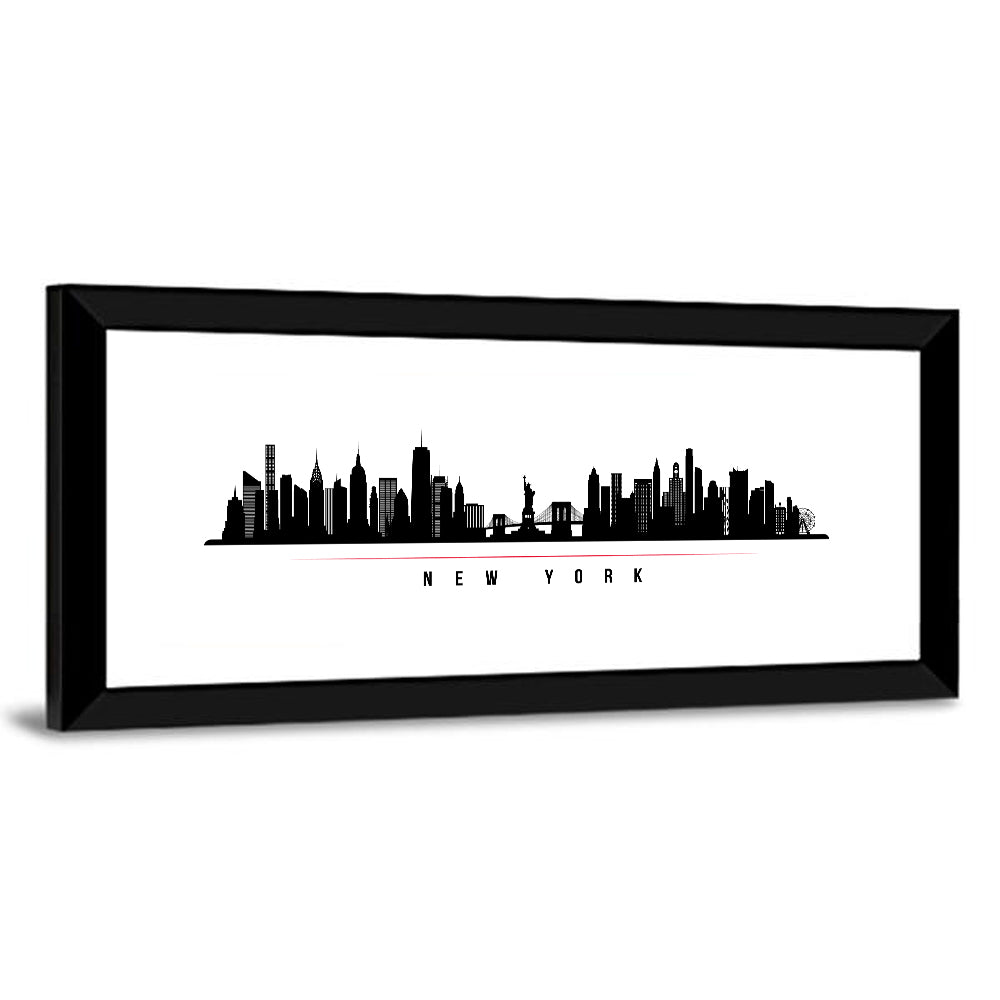 New York Skyline Silhouette Wall Art