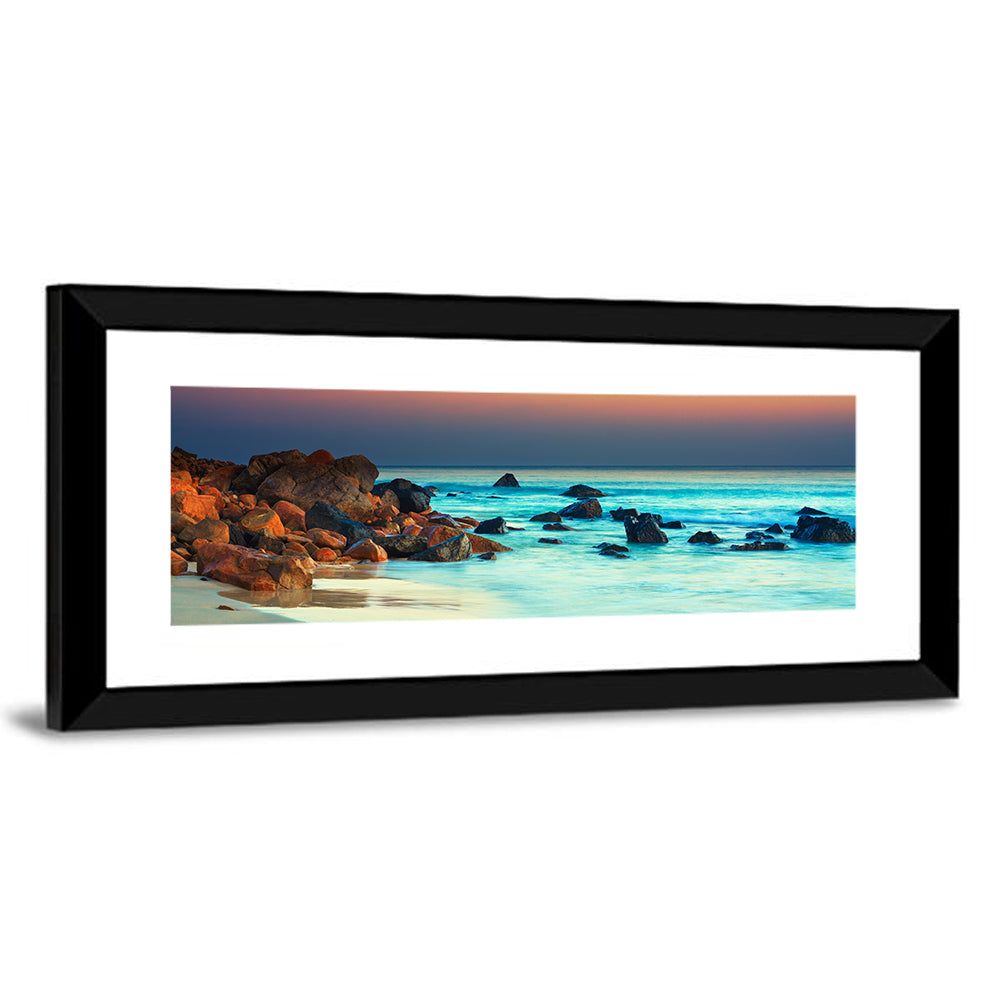 Sunset Over Volcanic Shoreline Wall Art