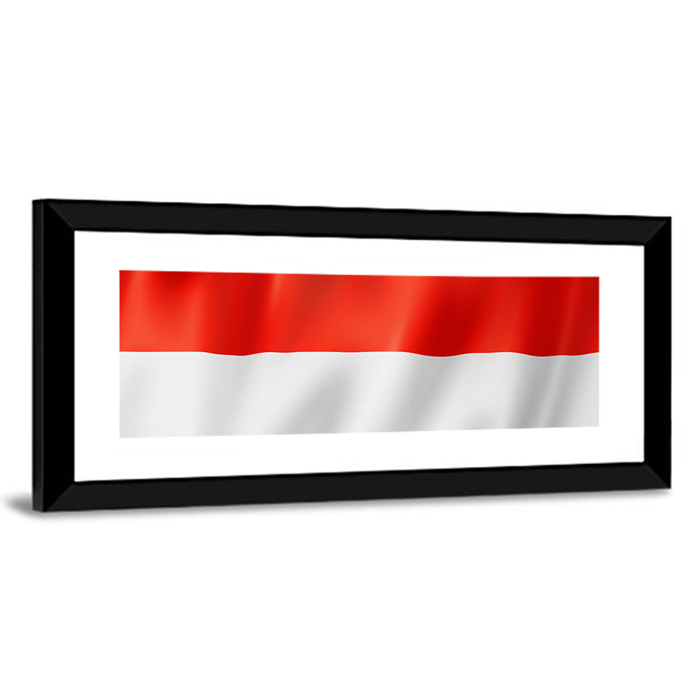 Indonesian Flag Waving Red and White Wall Art
