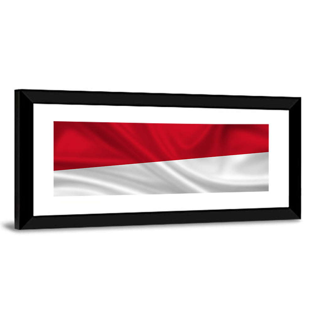 Indonesia Monaco Waving Flag Wall Art