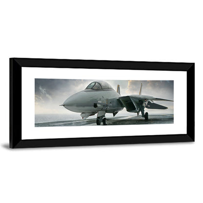 Swept-wing Jet on Flight Deck Wall Art