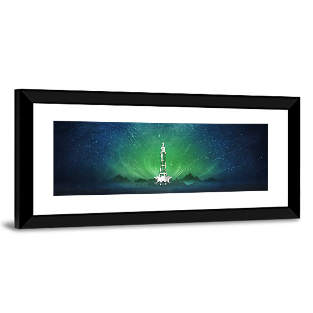 Minar-e-pakistan Aurora Night Wall Art