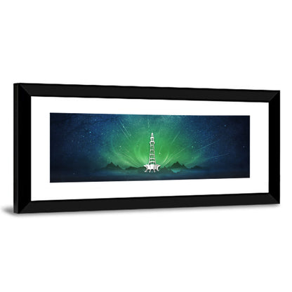 Minar-e-pakistan Aurora Night Wall Art