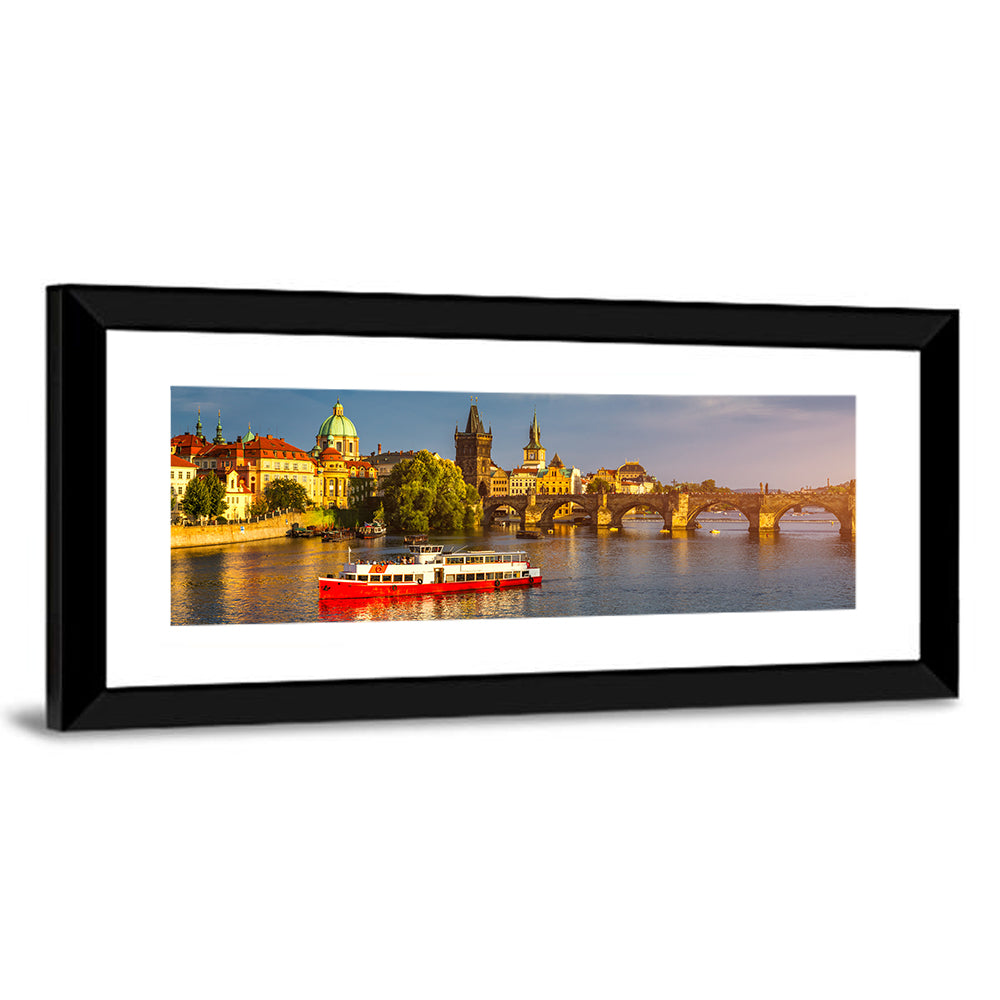 Charles Bridge at Golden Hour Wall Art